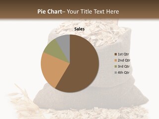A Sack Of Oats Next To A Wooden Spoon PowerPoint Template
