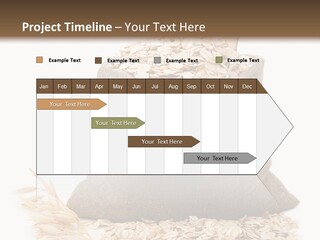 A Sack Of Oats Next To A Wooden Spoon PowerPoint Template