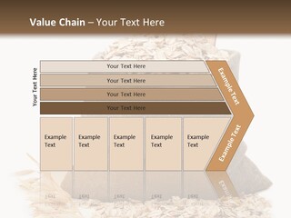 A Sack Of Oats Next To A Wooden Spoon PowerPoint Template