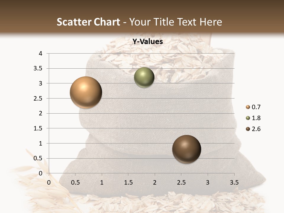 A Sack Of Oats Next To A Wooden Spoon PowerPoint Template
