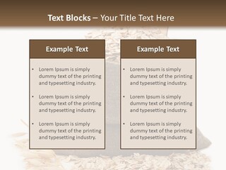A Sack Of Oats Next To A Wooden Spoon PowerPoint Template