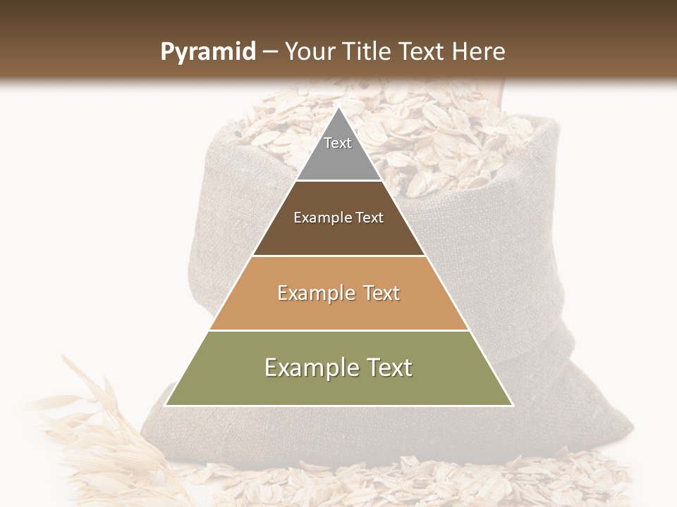 A Sack Of Oats Next To A Wooden Spoon PowerPoint Template