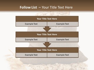 A Sack Of Oats Next To A Wooden Spoon PowerPoint Template