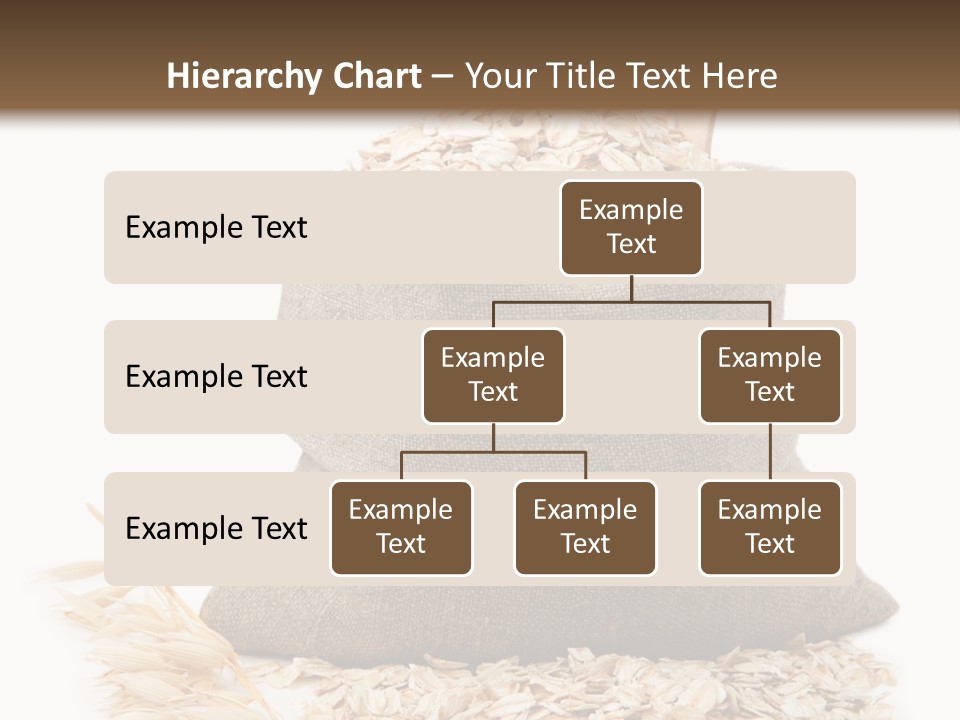 A Sack Of Oats Next To A Wooden Spoon PowerPoint Template