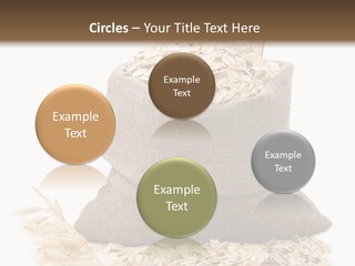 A Sack Of Oats Next To A Wooden Spoon PowerPoint Template