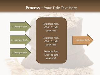 A Sack Of Oats Next To A Wooden Spoon PowerPoint Template