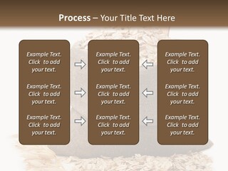 A Sack Of Oats Next To A Wooden Spoon PowerPoint Template