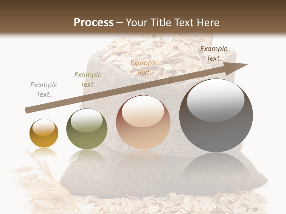 A Sack Of Oats Next To A Wooden Spoon PowerPoint Template