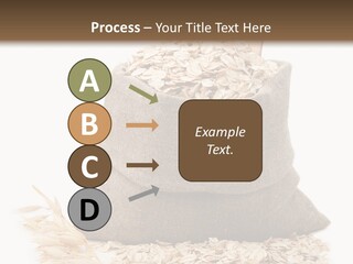 A Sack Of Oats Next To A Wooden Spoon PowerPoint Template