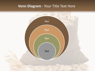 A Sack Of Oats Next To A Wooden Spoon PowerPoint Template