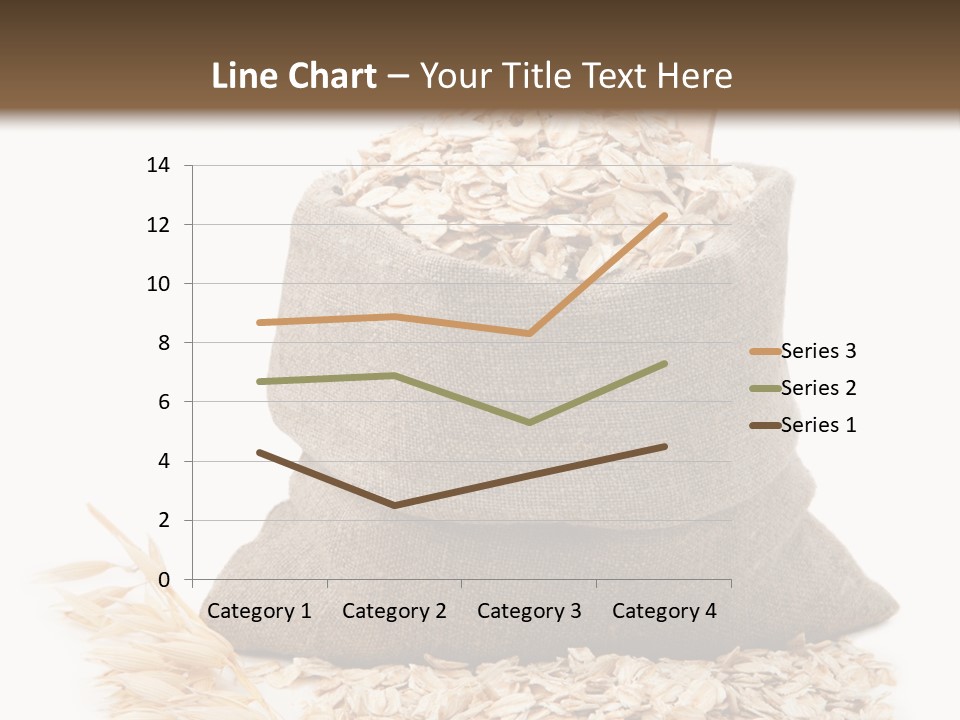 A Sack Of Oats Next To A Wooden Spoon PowerPoint Template