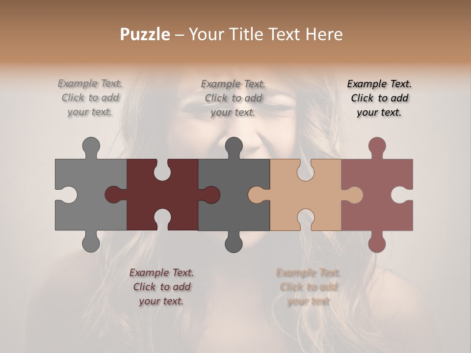 A Woman Is Screaming With Her Mouth Open PowerPoint Template