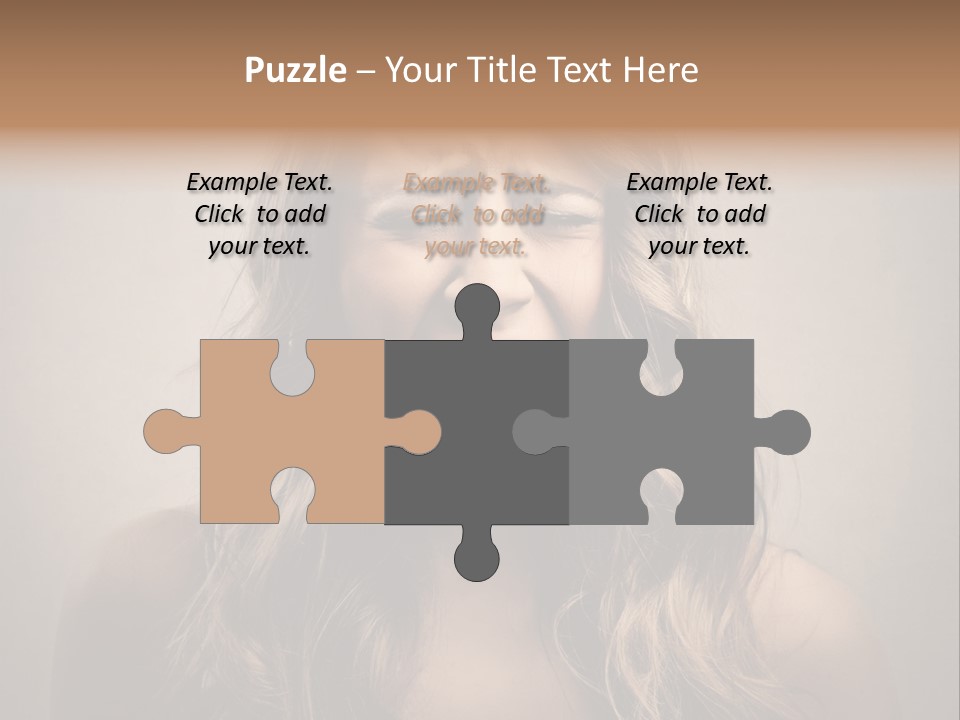 A Woman Is Screaming With Her Mouth Open PowerPoint Template