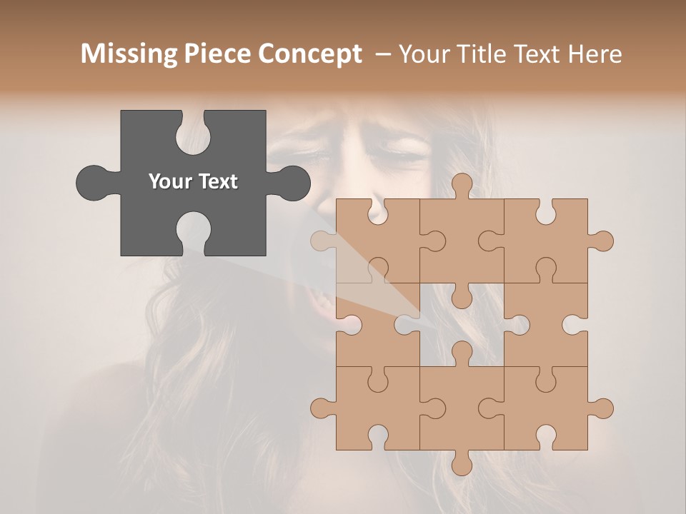 A Woman Is Screaming With Her Mouth Open PowerPoint Template