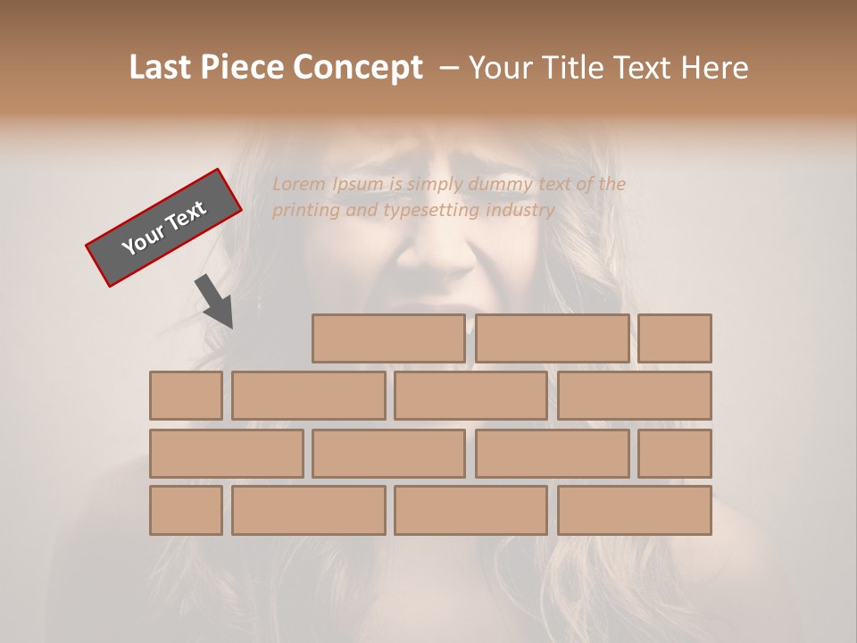 A Woman Is Screaming With Her Mouth Open PowerPoint Template
