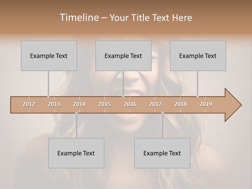 A Woman Is Screaming With Her Mouth Open PowerPoint Template