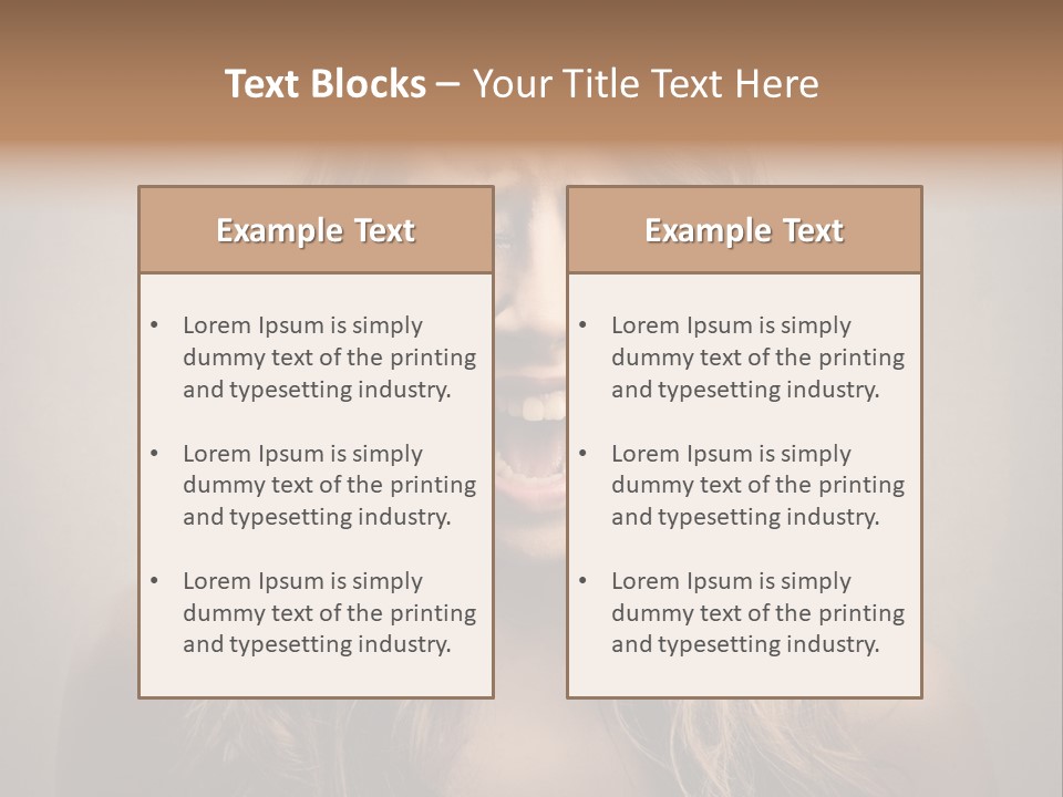 A Woman Is Screaming With Her Mouth Open PowerPoint Template