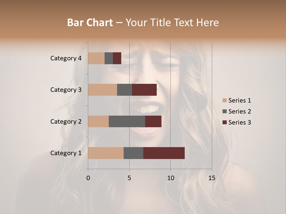 A Woman Is Screaming With Her Mouth Open PowerPoint Template