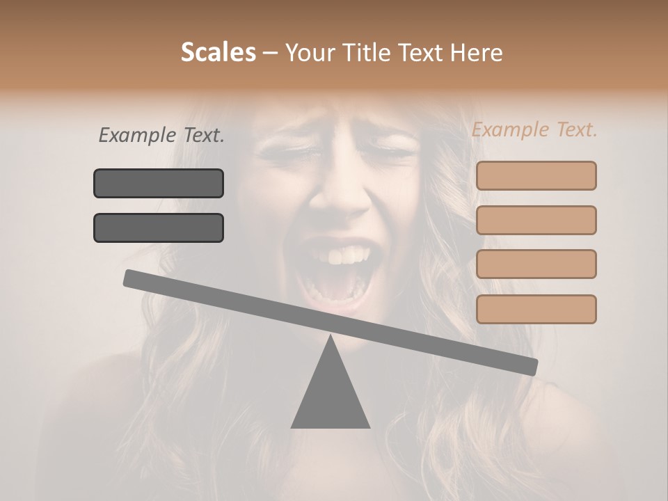 A Woman Is Screaming With Her Mouth Open PowerPoint Template