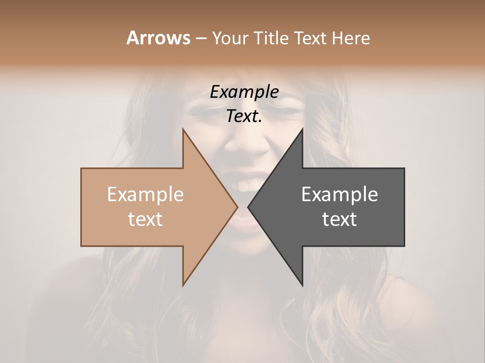 A Woman Is Screaming With Her Mouth Open PowerPoint Template