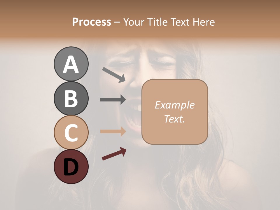 A Woman Is Screaming With Her Mouth Open PowerPoint Template