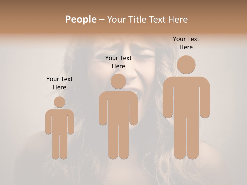 A Woman Is Screaming With Her Mouth Open PowerPoint Template