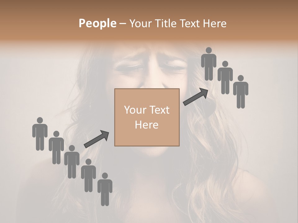 A Woman Is Screaming With Her Mouth Open PowerPoint Template