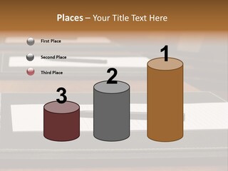 A Table With A Pen And Paper On It PowerPoint Template