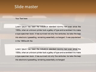 A Table With A Pen And Paper On It PowerPoint Template