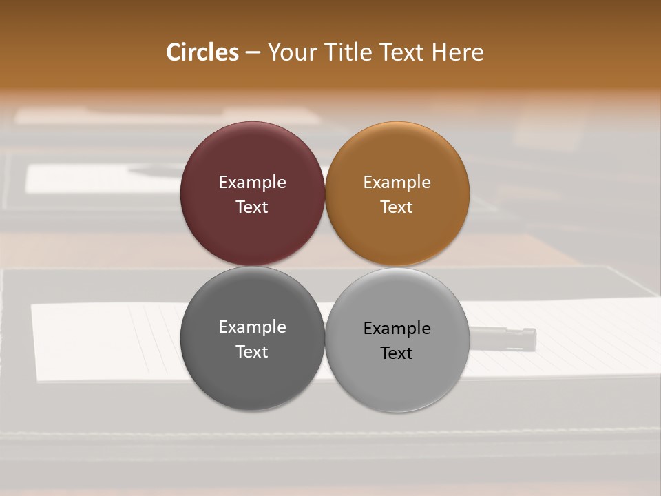 A Table With A Pen And Paper On It PowerPoint Template
