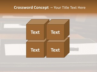 A Table With A Pen And Paper On It PowerPoint Template