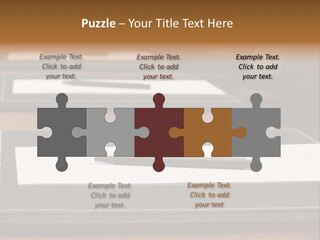 A Table With A Pen And Paper On It PowerPoint Template