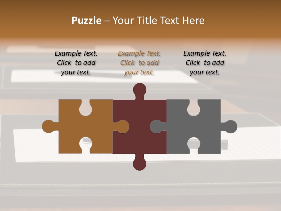 A Table With A Pen And Paper On It PowerPoint Template