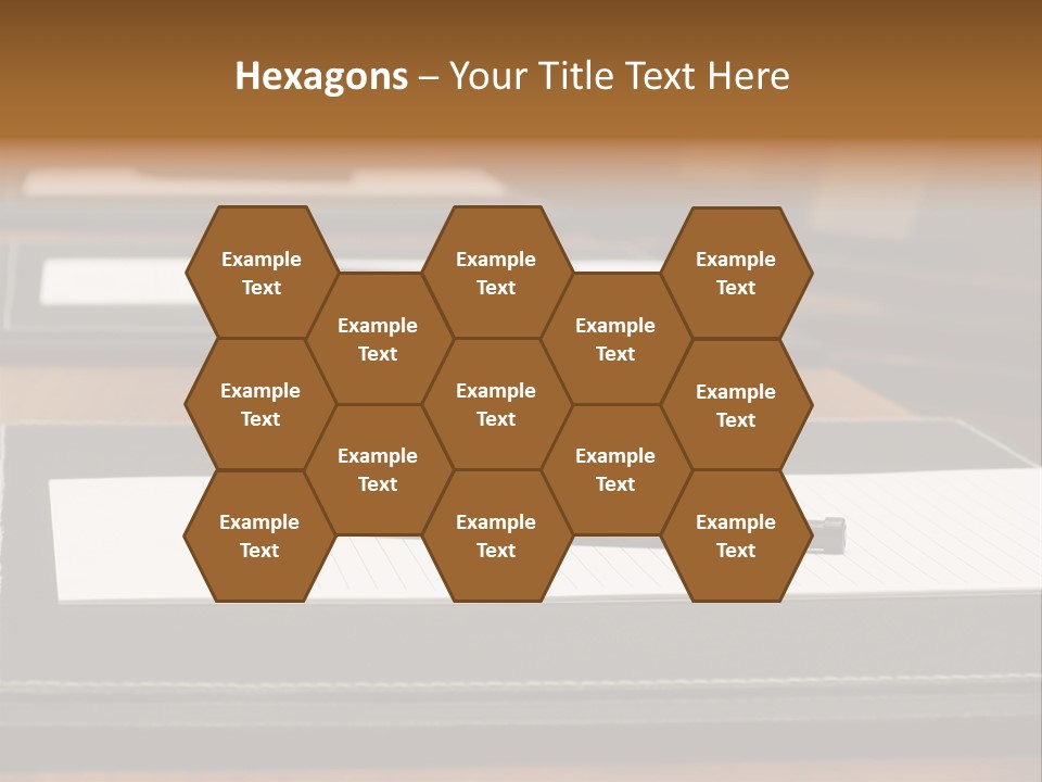 A Table With A Pen And Paper On It PowerPoint Template