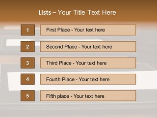 A Table With A Pen And Paper On It PowerPoint Template