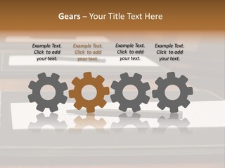 A Table With A Pen And Paper On It PowerPoint Template