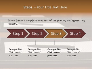 A Table With A Pen And Paper On It PowerPoint Template