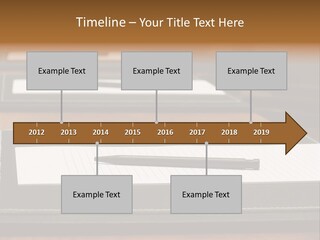 A Table With A Pen And Paper On It PowerPoint Template