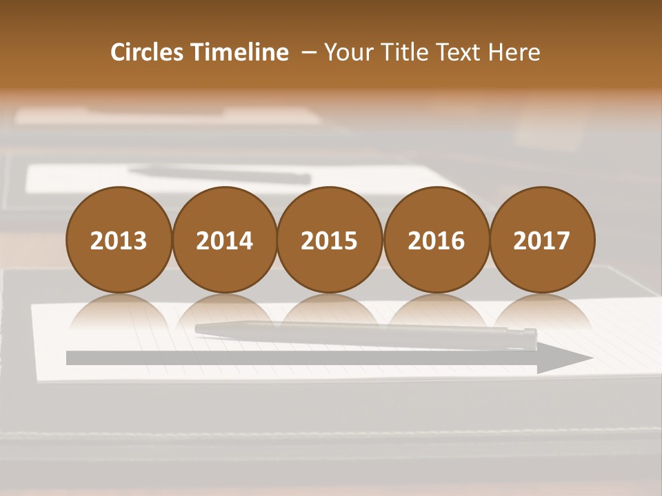 A Table With A Pen And Paper On It PowerPoint Template