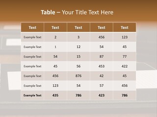 A Table With A Pen And Paper On It PowerPoint Template