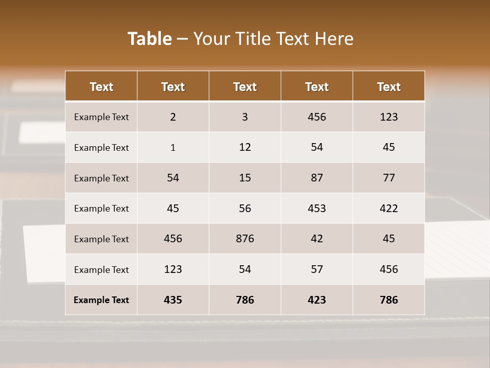 A Table With A Pen And Paper On It PowerPoint Template