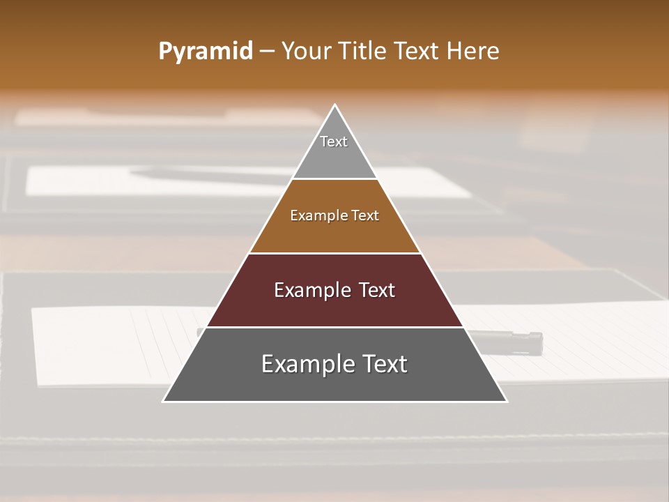 A Table With A Pen And Paper On It PowerPoint Template