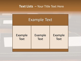 A Table With A Pen And Paper On It PowerPoint Template