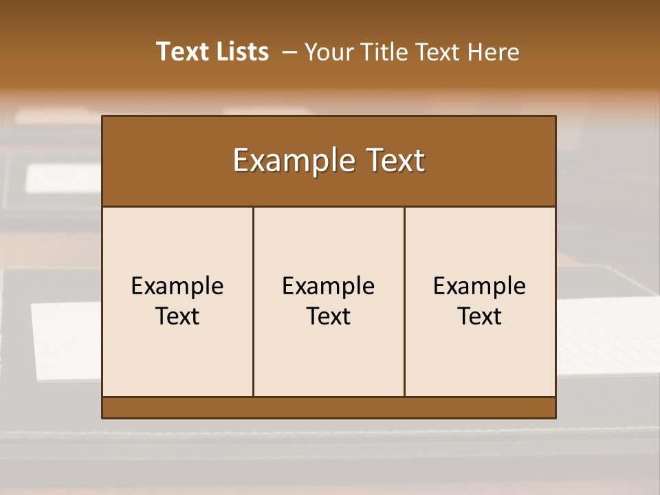 A Table With A Pen And Paper On It PowerPoint Template