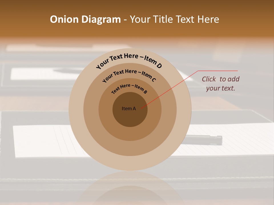A Table With A Pen And Paper On It PowerPoint Template