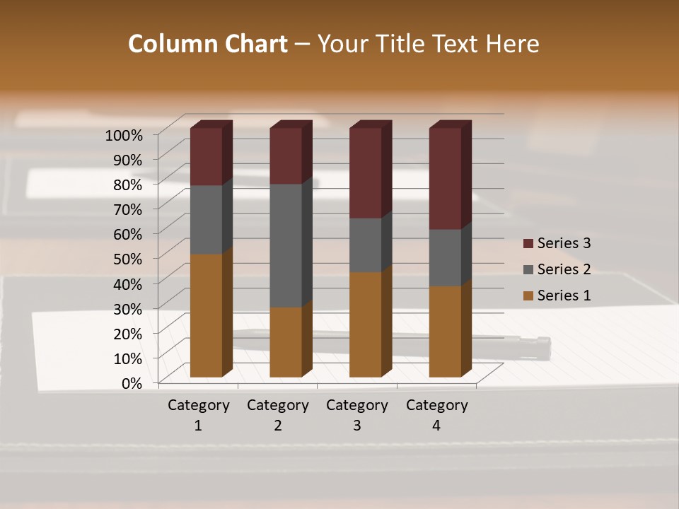 A Table With A Pen And Paper On It PowerPoint Template