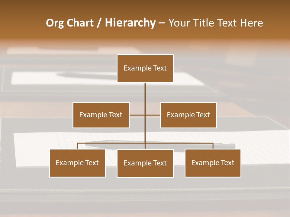 A Table With A Pen And Paper On It PowerPoint Template