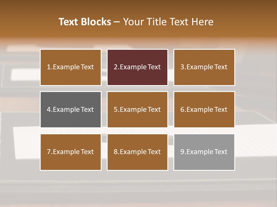 A Table With A Pen And Paper On It PowerPoint Template