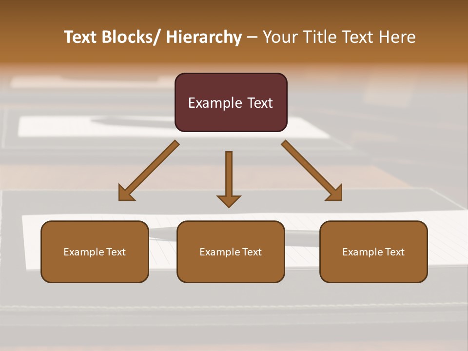 A Table With A Pen And Paper On It PowerPoint Template