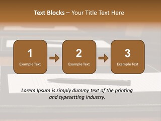 A Table With A Pen And Paper On It PowerPoint Template